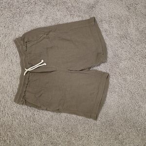 COS Brown Flat Front Shorts